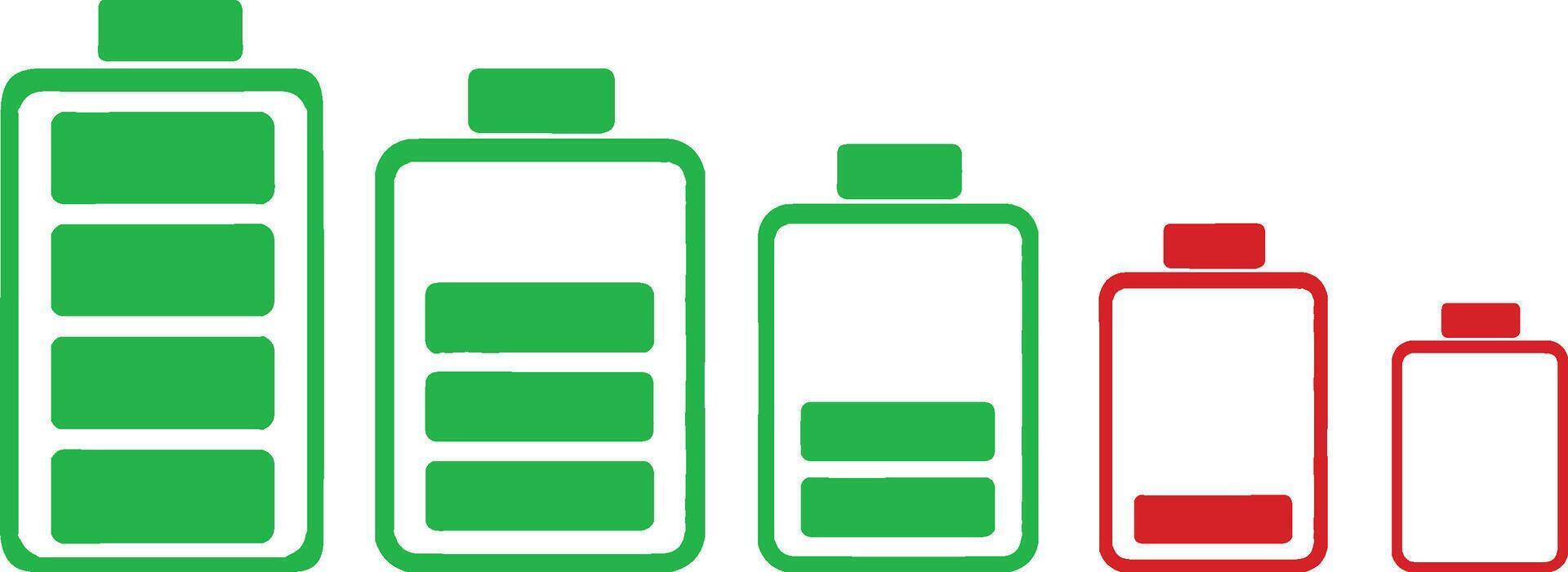 battery icon isolated on white background. Battery icon. battery charge level. battery charging icon vector