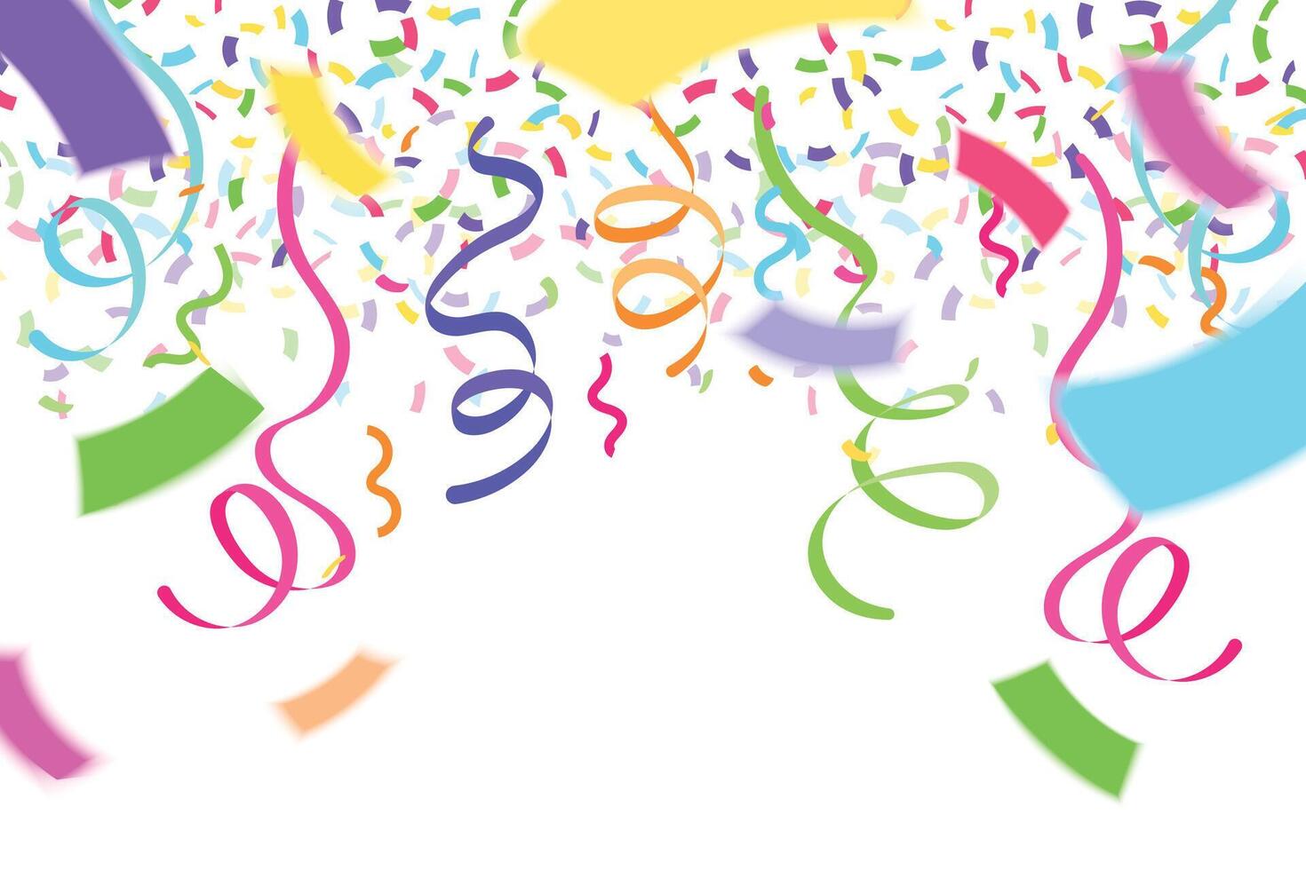 Flat Confetti Composition with white Background vector