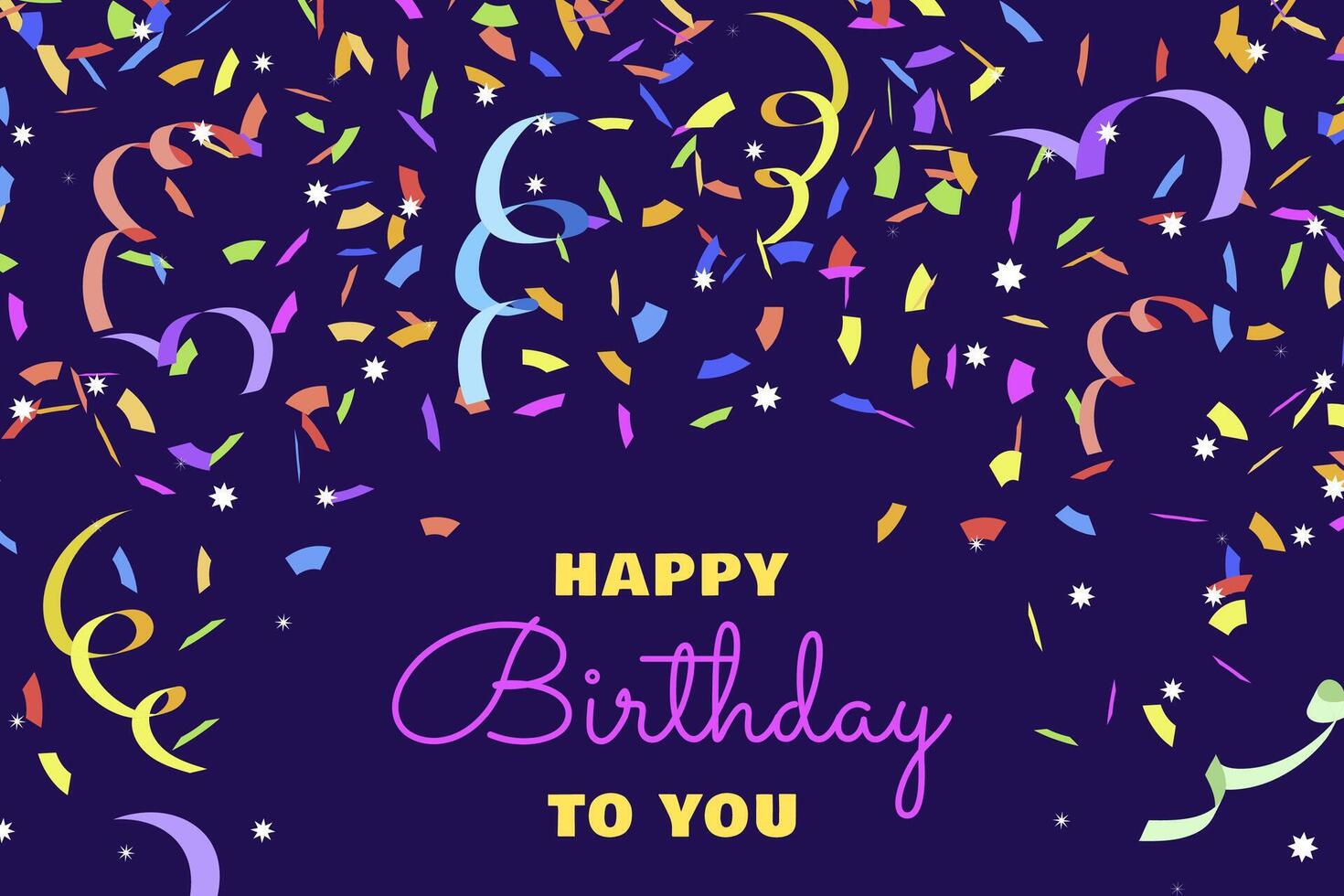 Celebration Flat Composition with Confetti vector