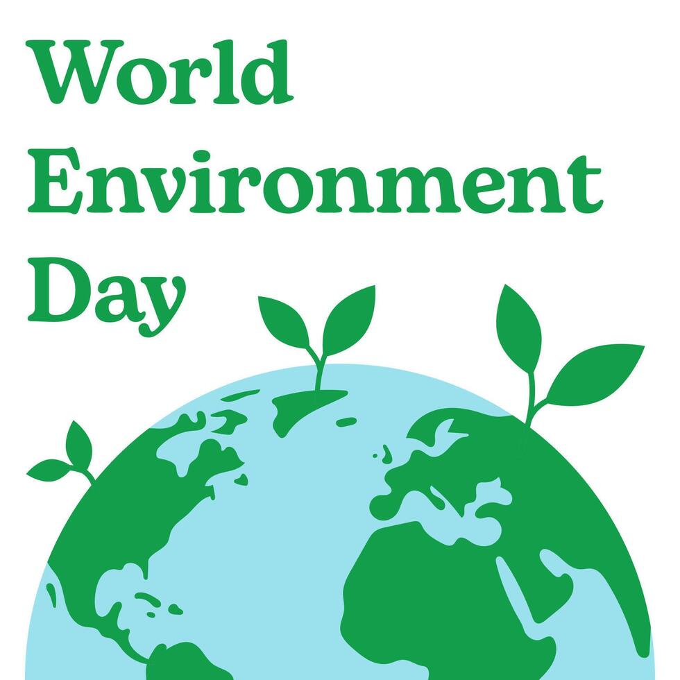 World Environment Day. Concept environment, ecology, eco friendly. Greeting card, banner or poster. vector