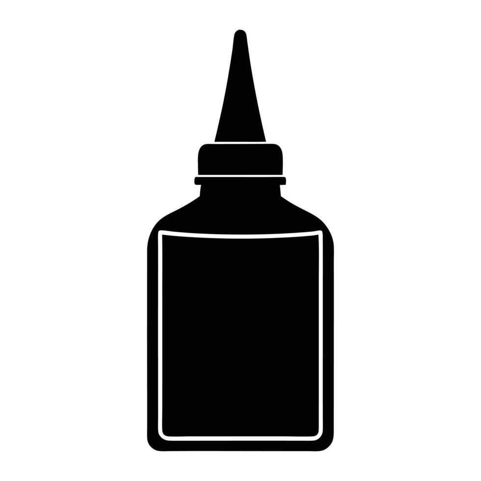 a black and white bottle with a lid on it vector