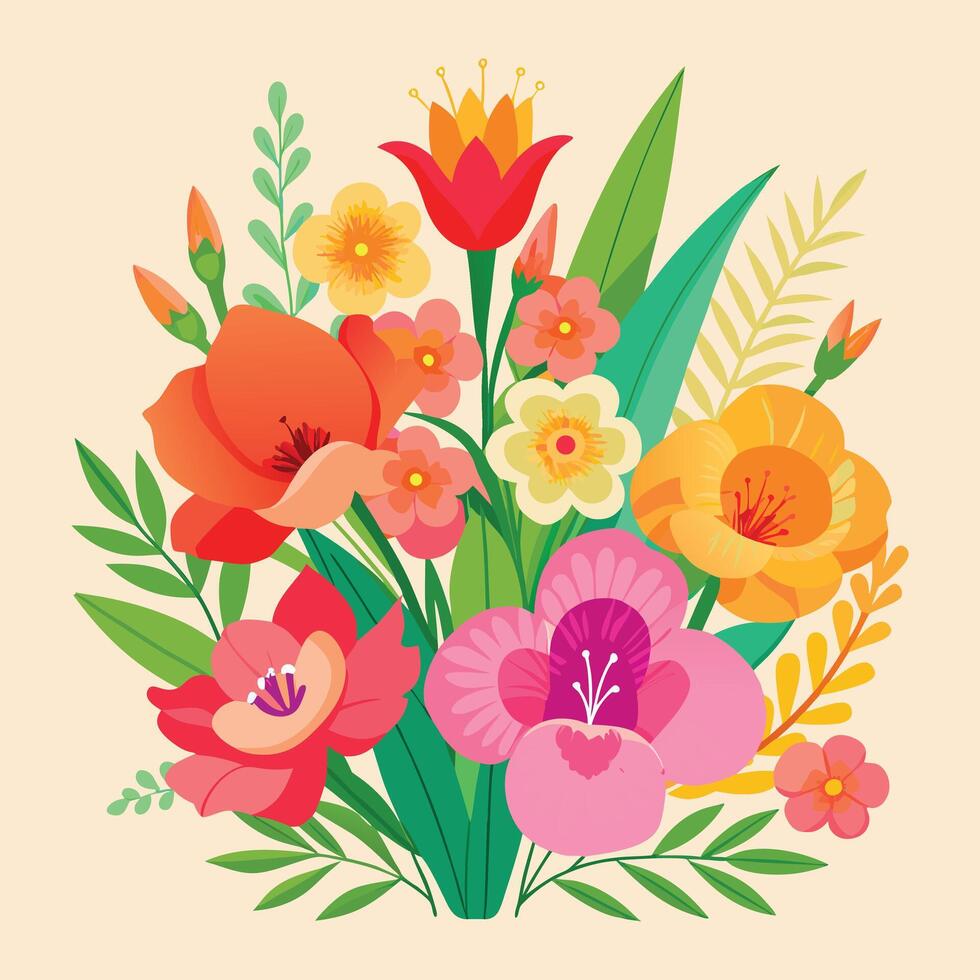 a bouquet of flowers. vector