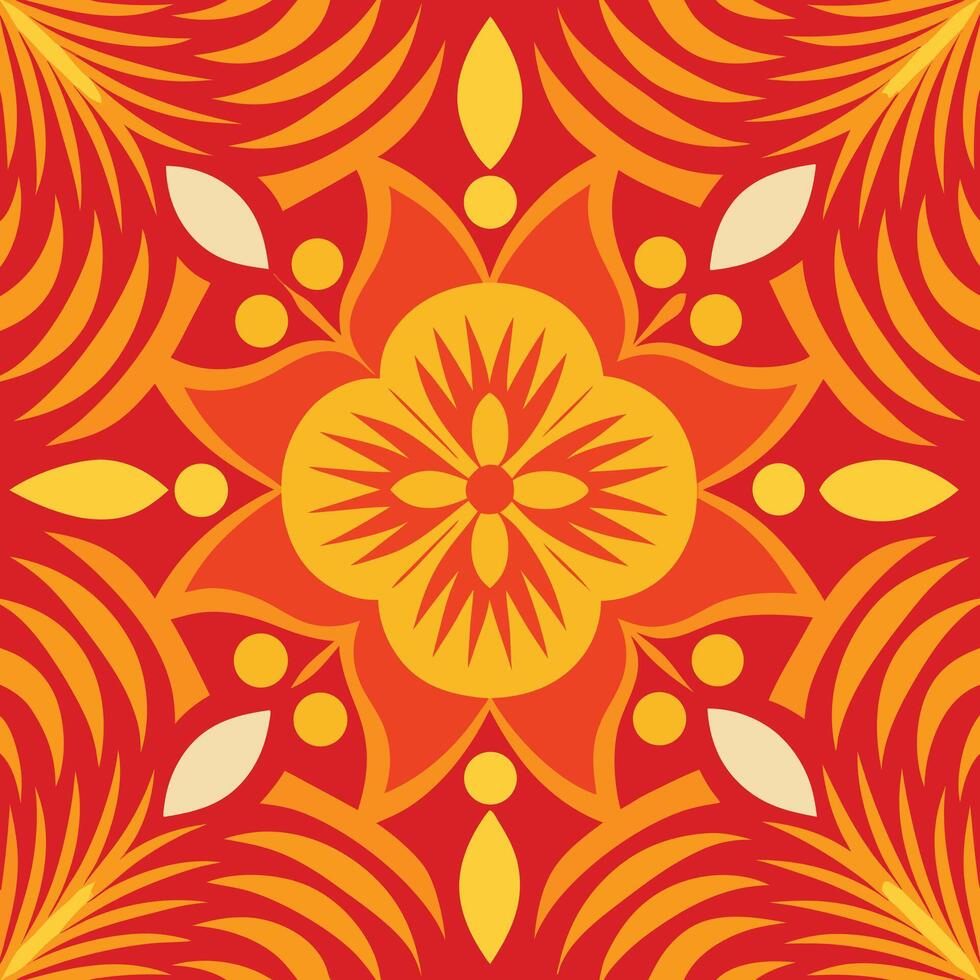 an abstract pattern with red and yellow colors vector