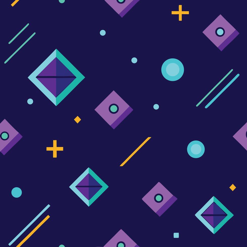 a pattern with geometric shapes and lines vector