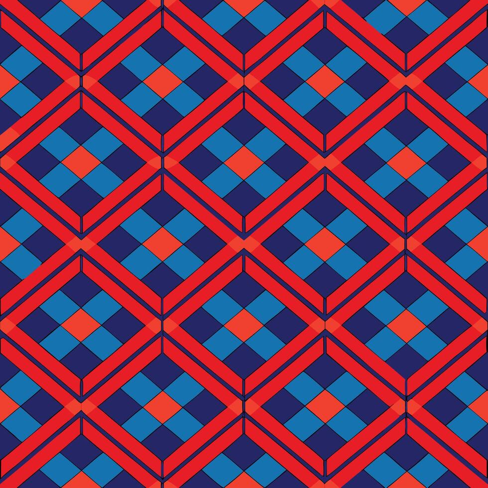 a blue and red geometric pattern. vector