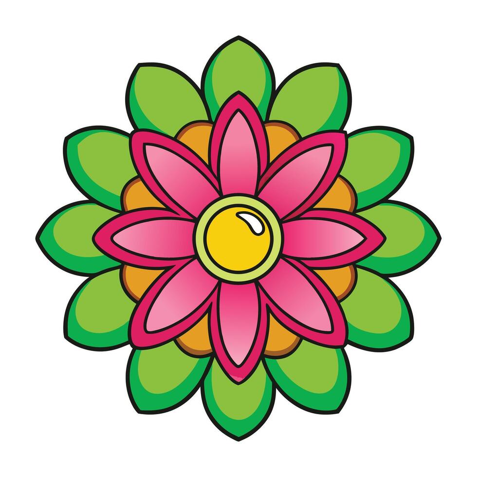 a flower with a yellow center on a white background vector