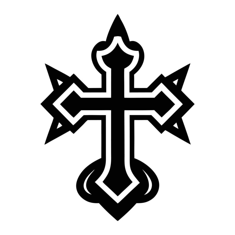 cross tattoo design illustration vector