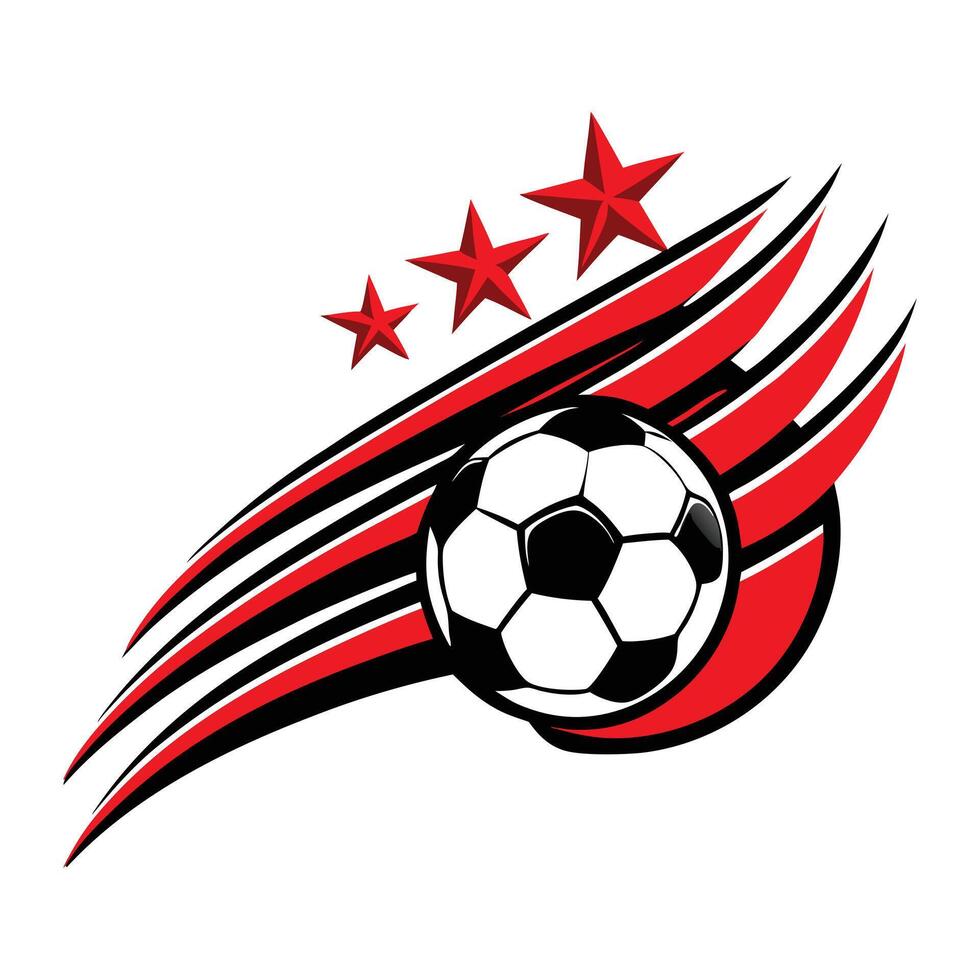 soccer ball with stars. vector