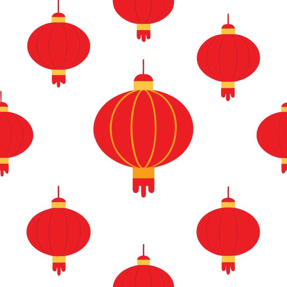 Chinese lanterns pattern illustration vector