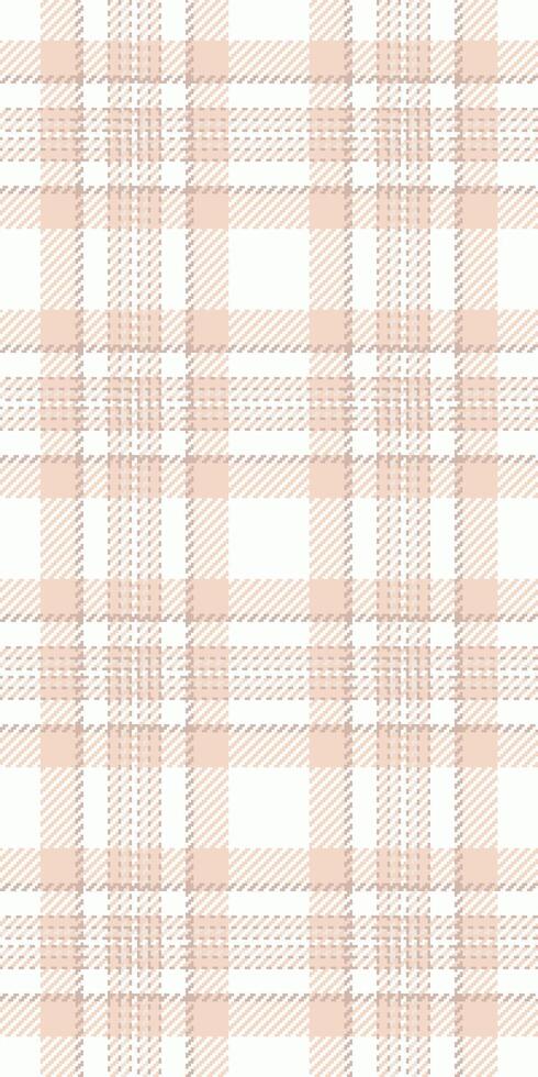 Subtle peach and white plaid pattern. Perfect for backgrounds, textiles, or packaging designs. This delicate texture evokes feelings of warmth and gentleness. vector