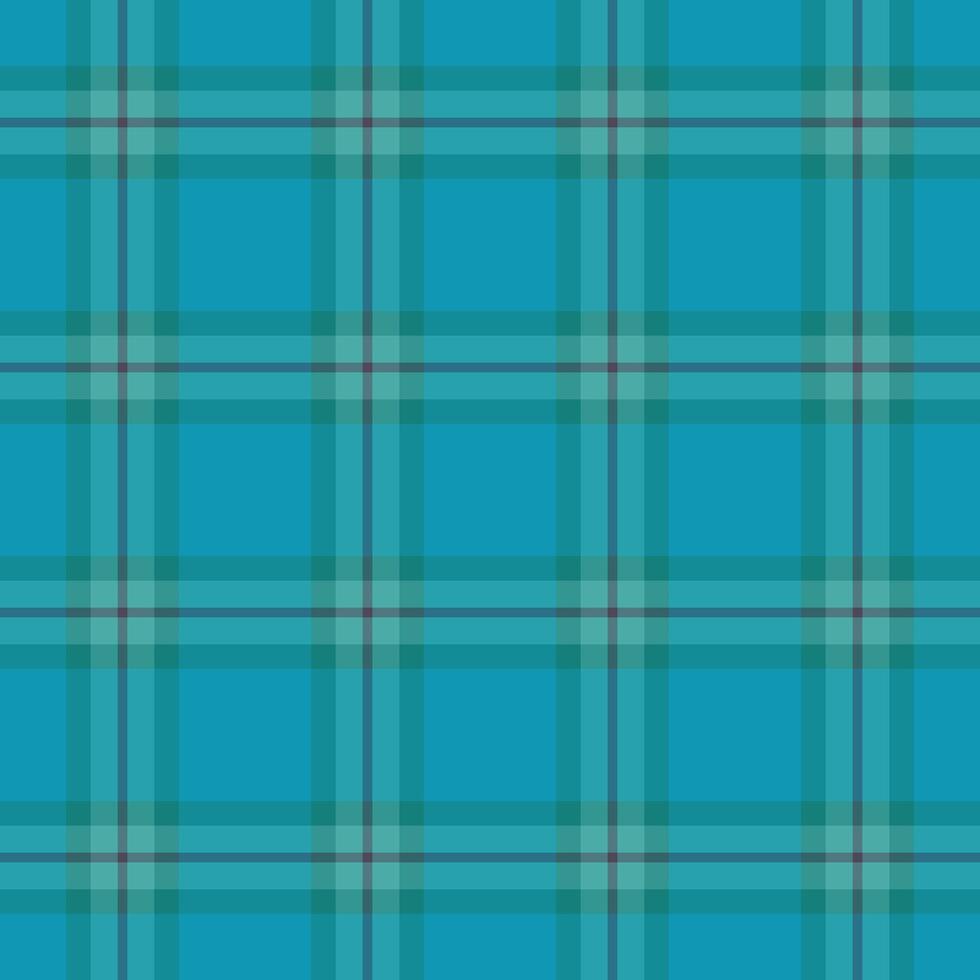 Classic plaid pattern in soothing teal hues. A seamless tileable texture evoking tradition and comfort. Versatile for backgrounds, textiles, and design projects. vector