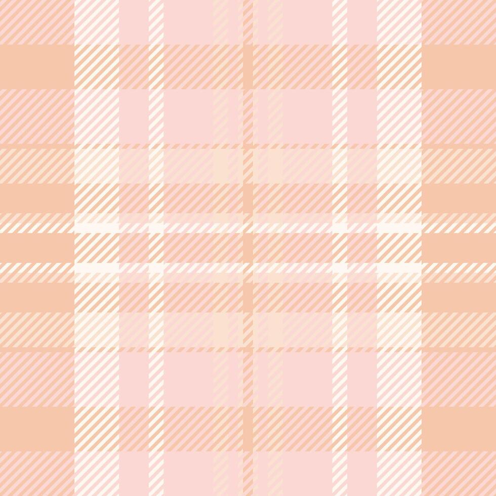 Soft pink and peach plaid pattern. Elegant and versatile design ideal for fashion, websites, stationery, and home decor. Subtle texture adds sophistication. vector