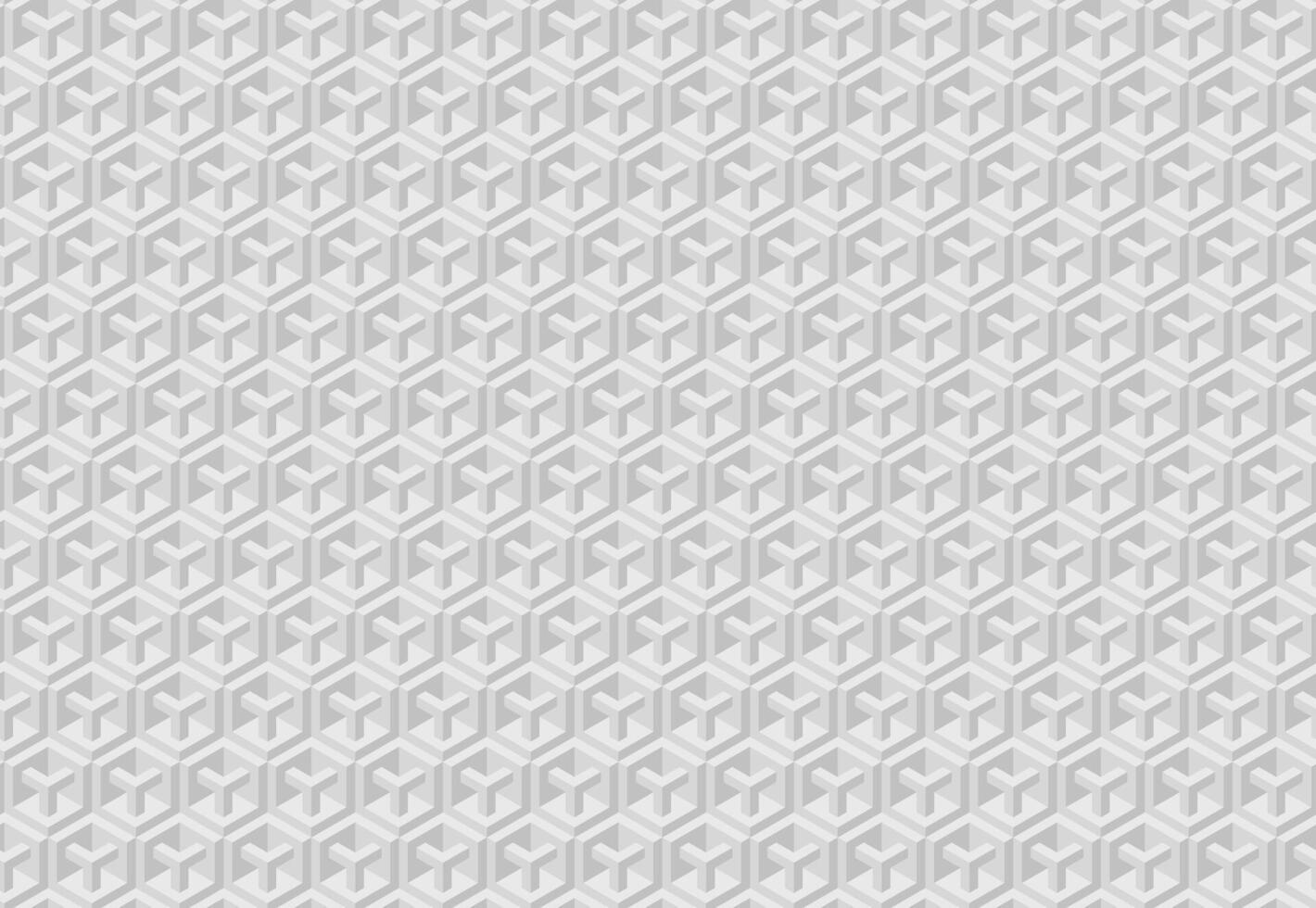Elegant grayscale geometric pattern. Intricate 3D cube design creates a sophisticated, modern texture. Ideal for backgrounds, website design, or print projects. vector