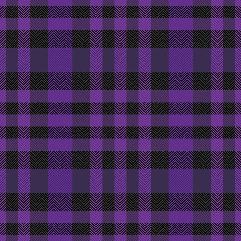 Vibrant purple and black herringbone plaid pattern. Perfect for textile design, fashion, website backgrounds, or autumnal themed projects. vector