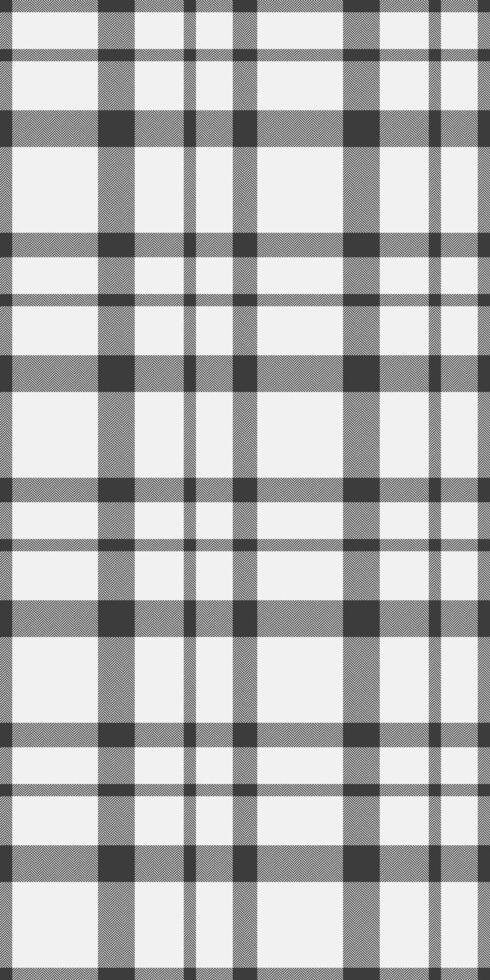 Linen textile pattern tartan, household check seamless. Nyc plaid background fabric texture in grey and white colors. vector