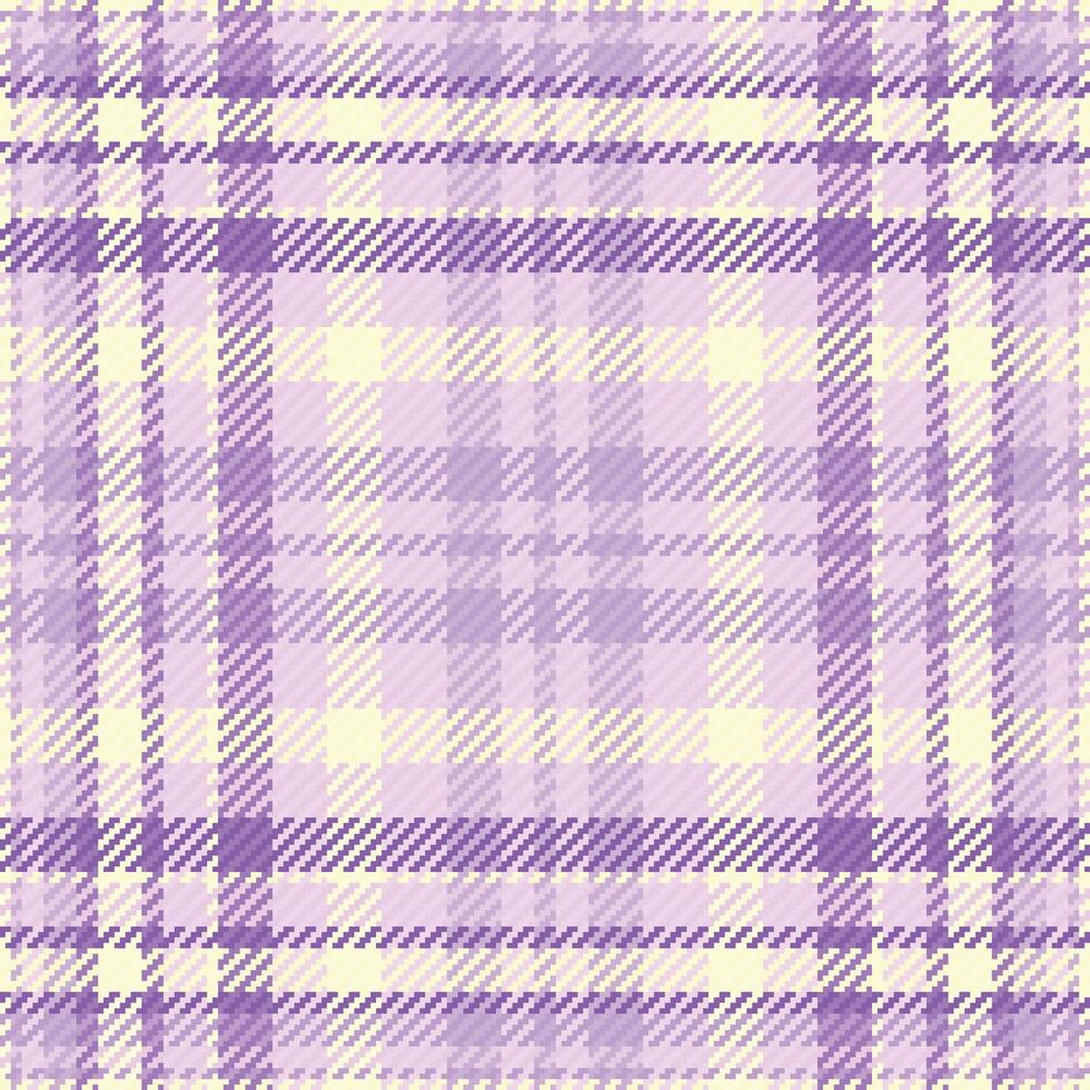 Pastel purple and cream plaid pattern. Perfect for textile designs, website backgrounds, or crafting projects. This soft, delicate texture evokes feelings of calm and serenity. vector