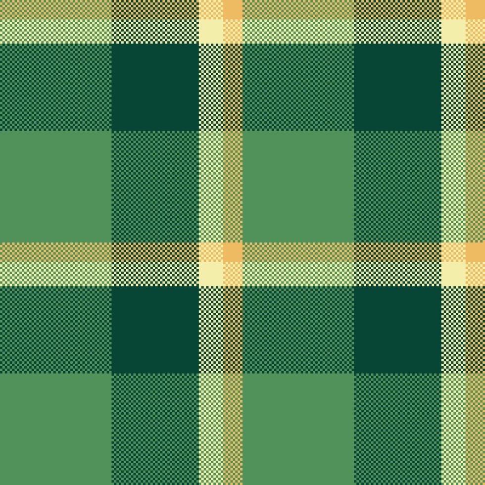 Elegant green and beige plaid pattern. Perfect for textile design, apparel, packaging, or website backgrounds. vector