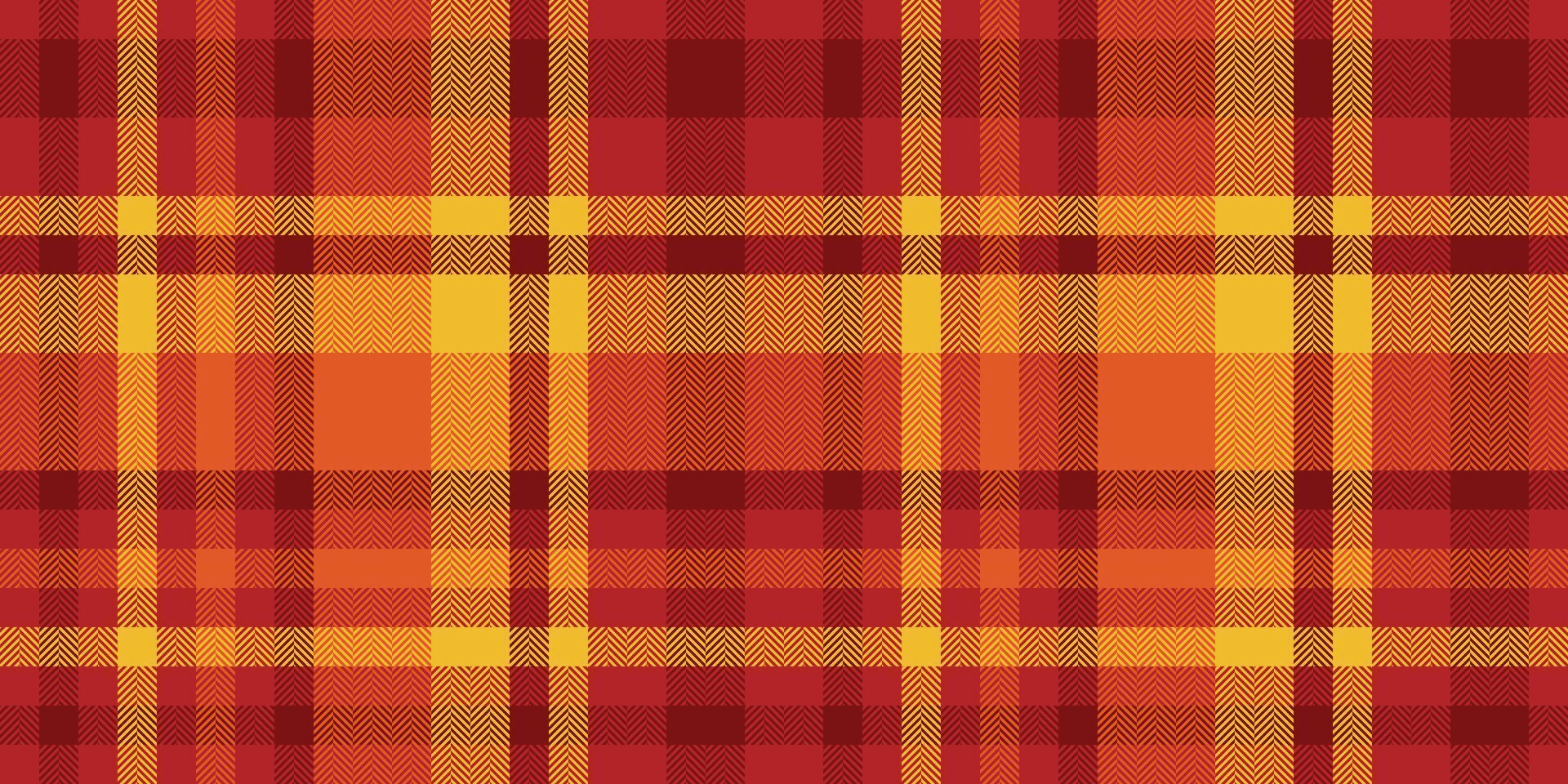 Vibrant autumnal plaid pattern in warm orange and red hues. Perfect for fallthemed designs, textile prints, website backgrounds, or seasonal branding. vector