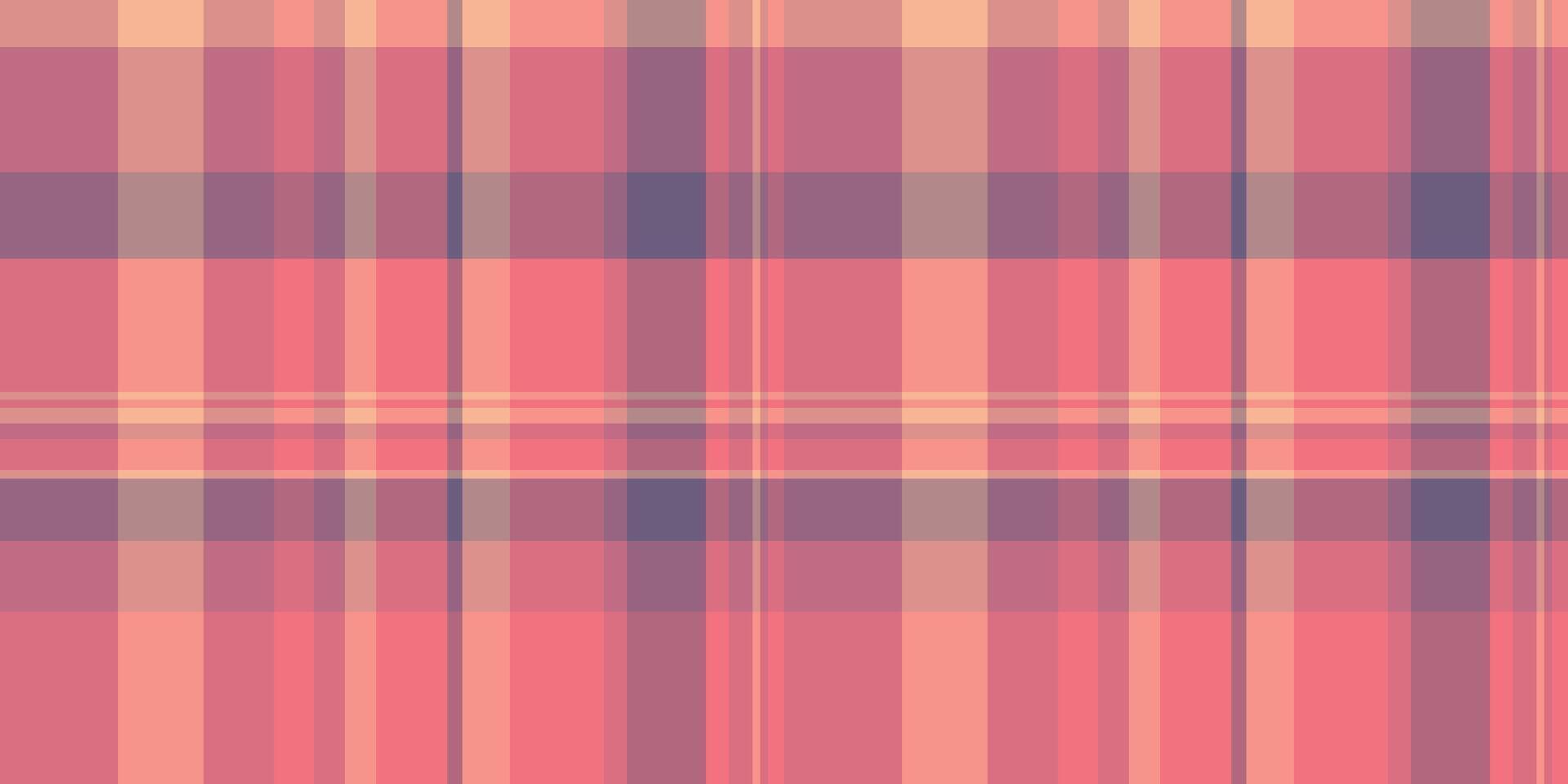 Summer check seamless texture, tradition background pattern . Wine plaid fabric textile tartan in red and pink colors. vector
