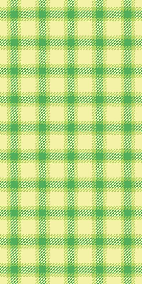 Rural background texture plaid, 1960s check textile tartan. Deluxe pattern fabric seamless in green and lime colors. vector