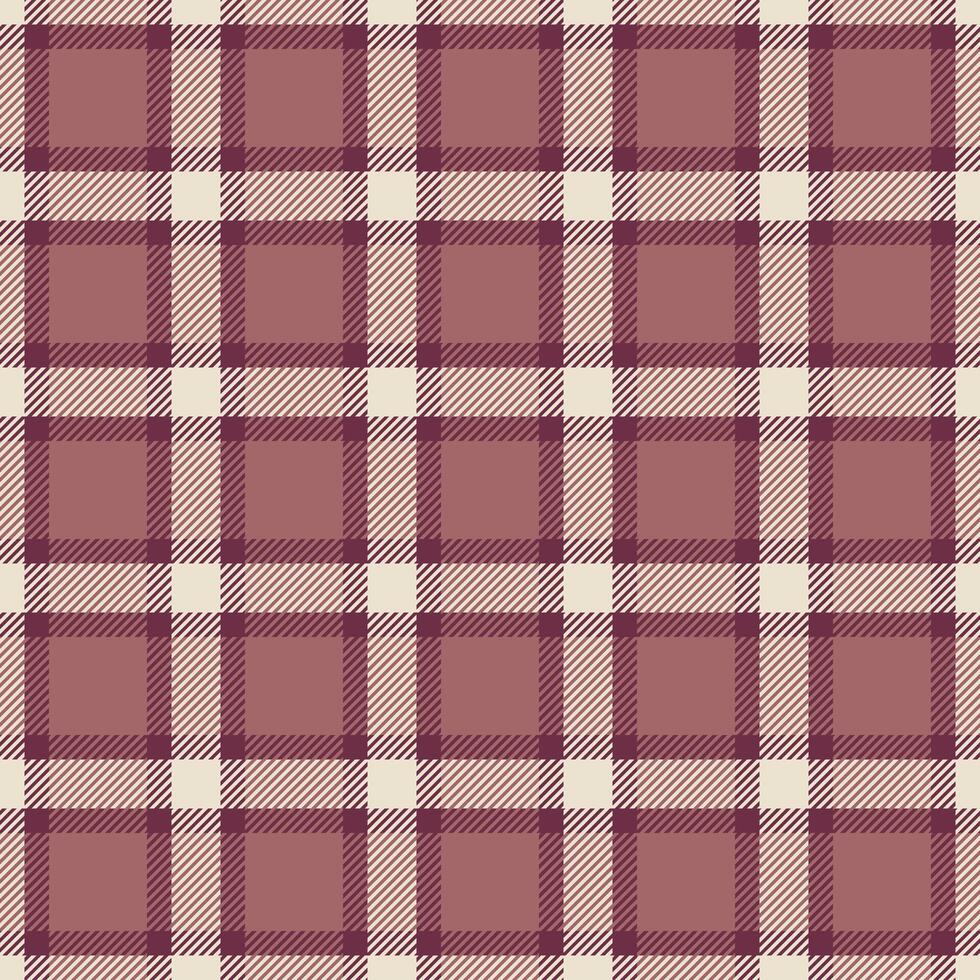 Elegant mauve and cream plaid pattern. Perfect for textile designs, apparel, or website backgrounds. This classic pattern evokes feelings of warmth and comfort. vector