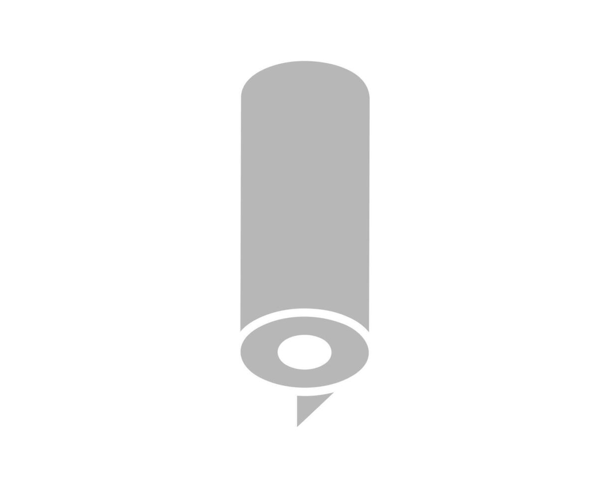 Simple yet striking grey graphic of a pencil or stylus. Represents creativity, design, writing, or technology. vector