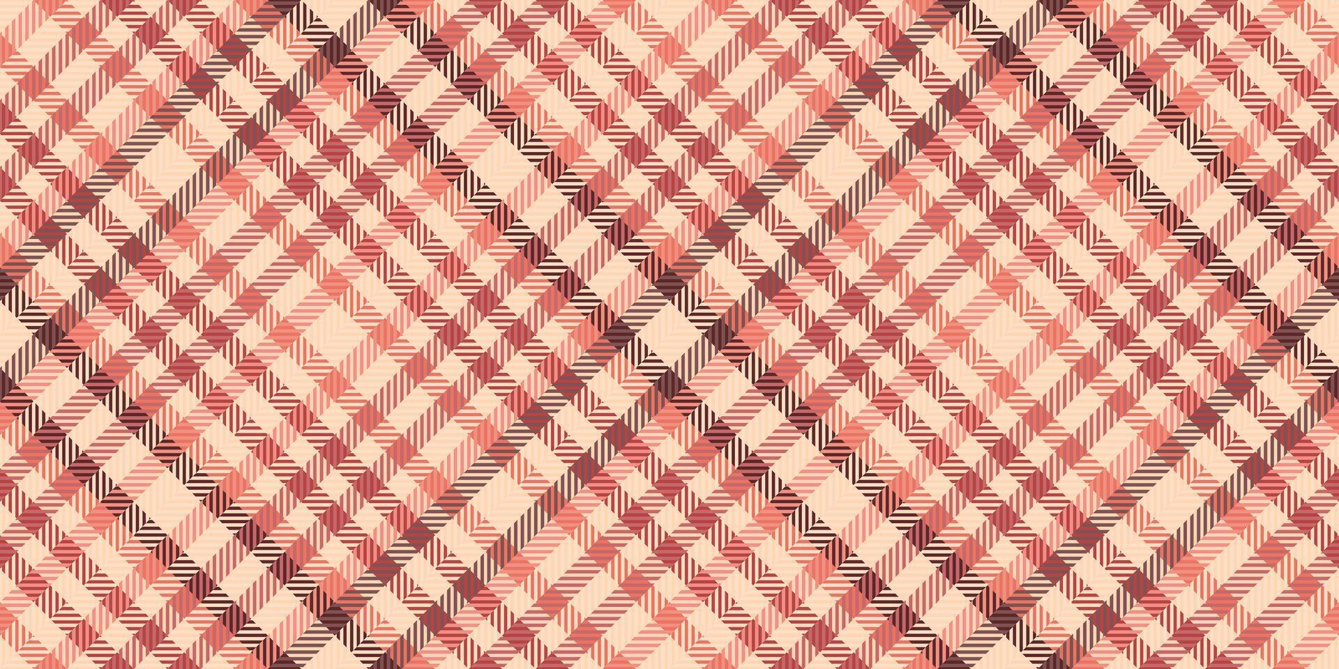 Subtle coral and beige plaid pattern. Perfect for textile design, website backgrounds, or fashion illustrations. This seamless texture evokes a feeling of warmth and understated elegance. vector
