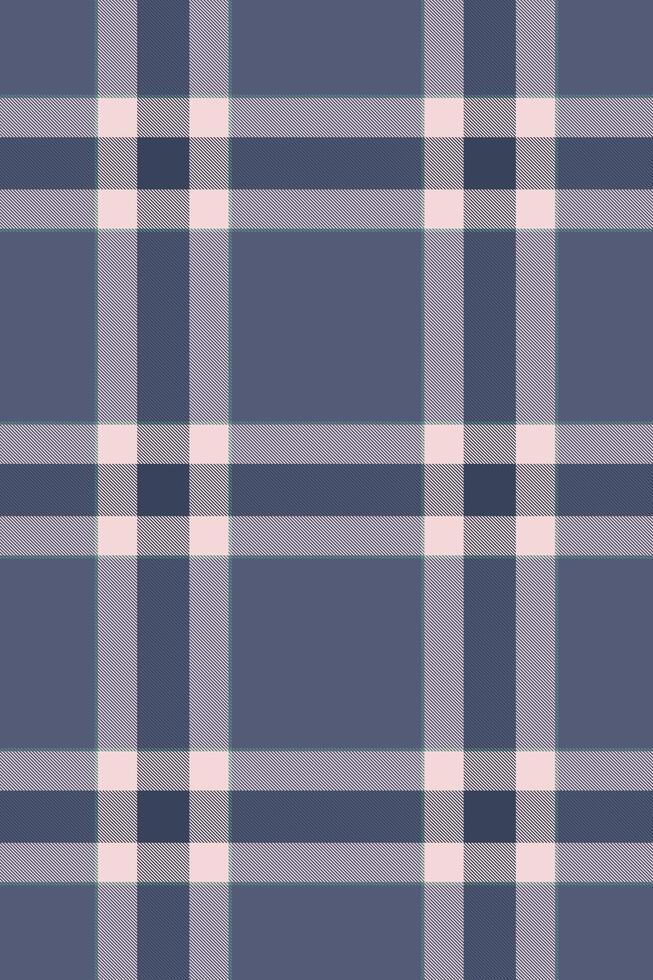 Elegant muted blue and blush pink plaid pattern. Perfect for textile designs, website backgrounds, or stationery. This subtle yet stylish design evokes feelings of calm and sophistication. vector