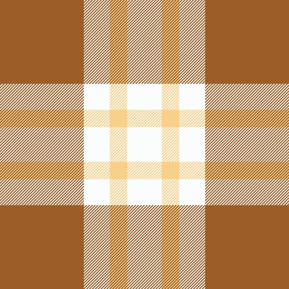 Elegant autumnal plaid pattern in warm browns and creams. Perfect for fallthemed designs, textiles, or website backgrounds. This versatile image evokes feelings of comfort and warmth. vector
