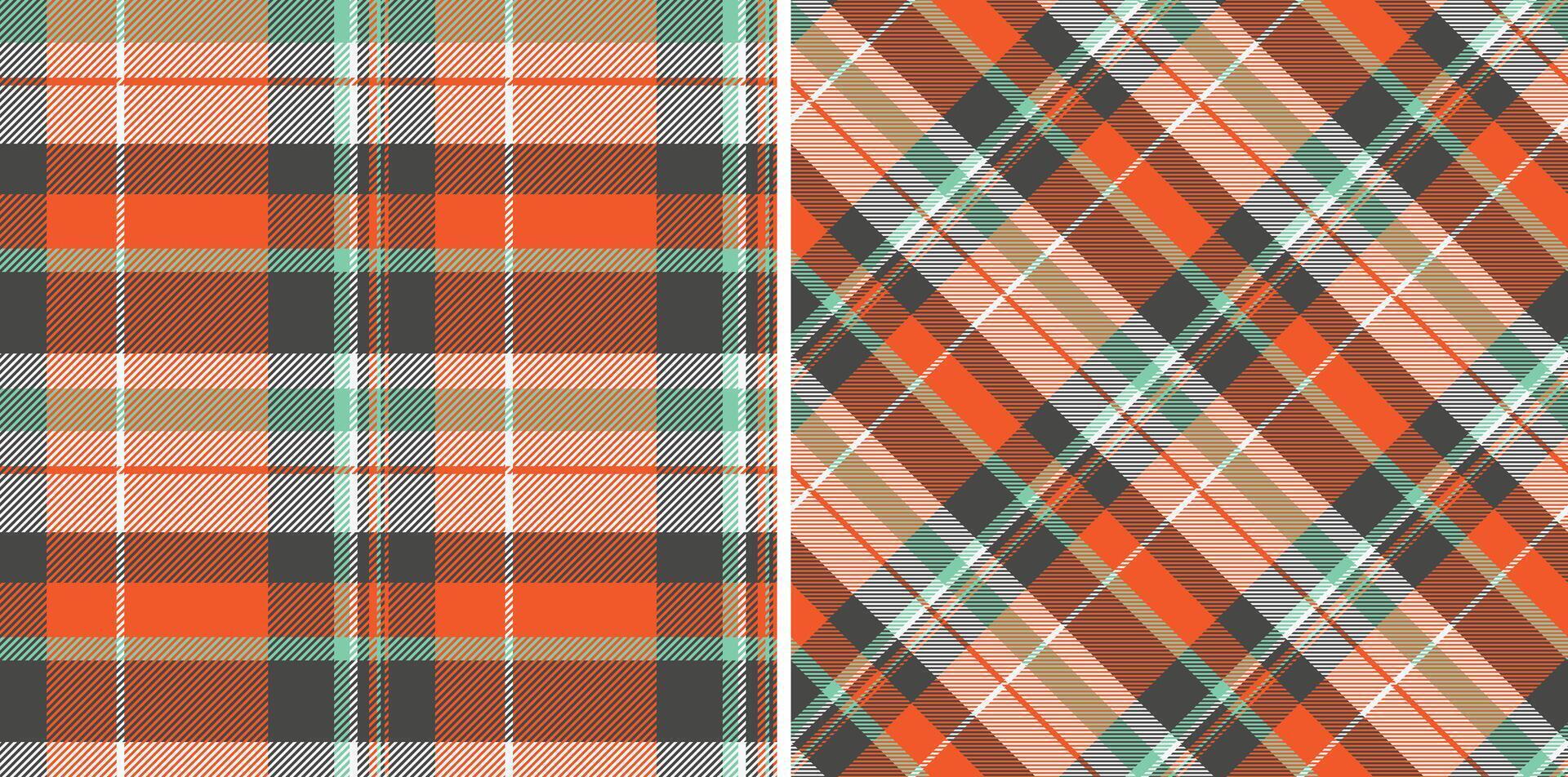 tartan background of textile seamless fabric with a texture check plaid pattern. Set in neon colors. Creative gift paper ideas. vector
