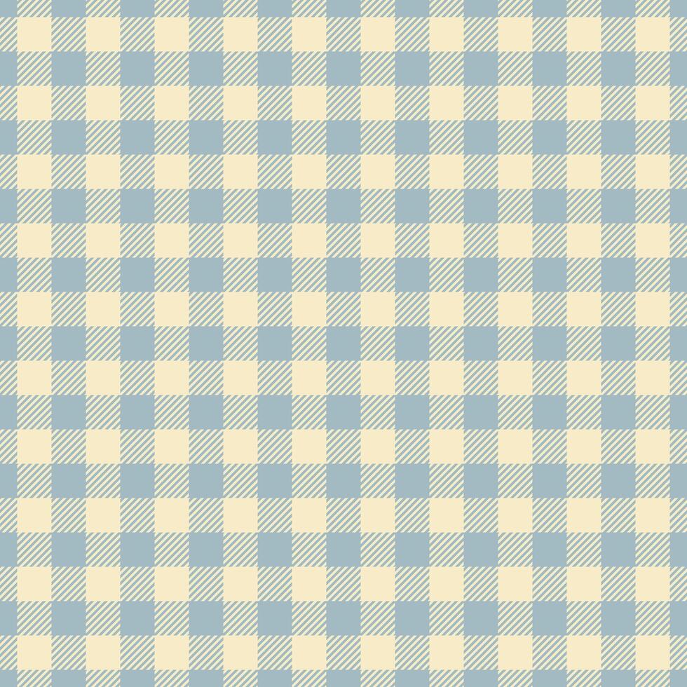 Classic gingham pattern in light blue and beige, perfect for backgrounds, textiles, or vintage designs. Timeless and versatile. Ideal for fabric design. vector