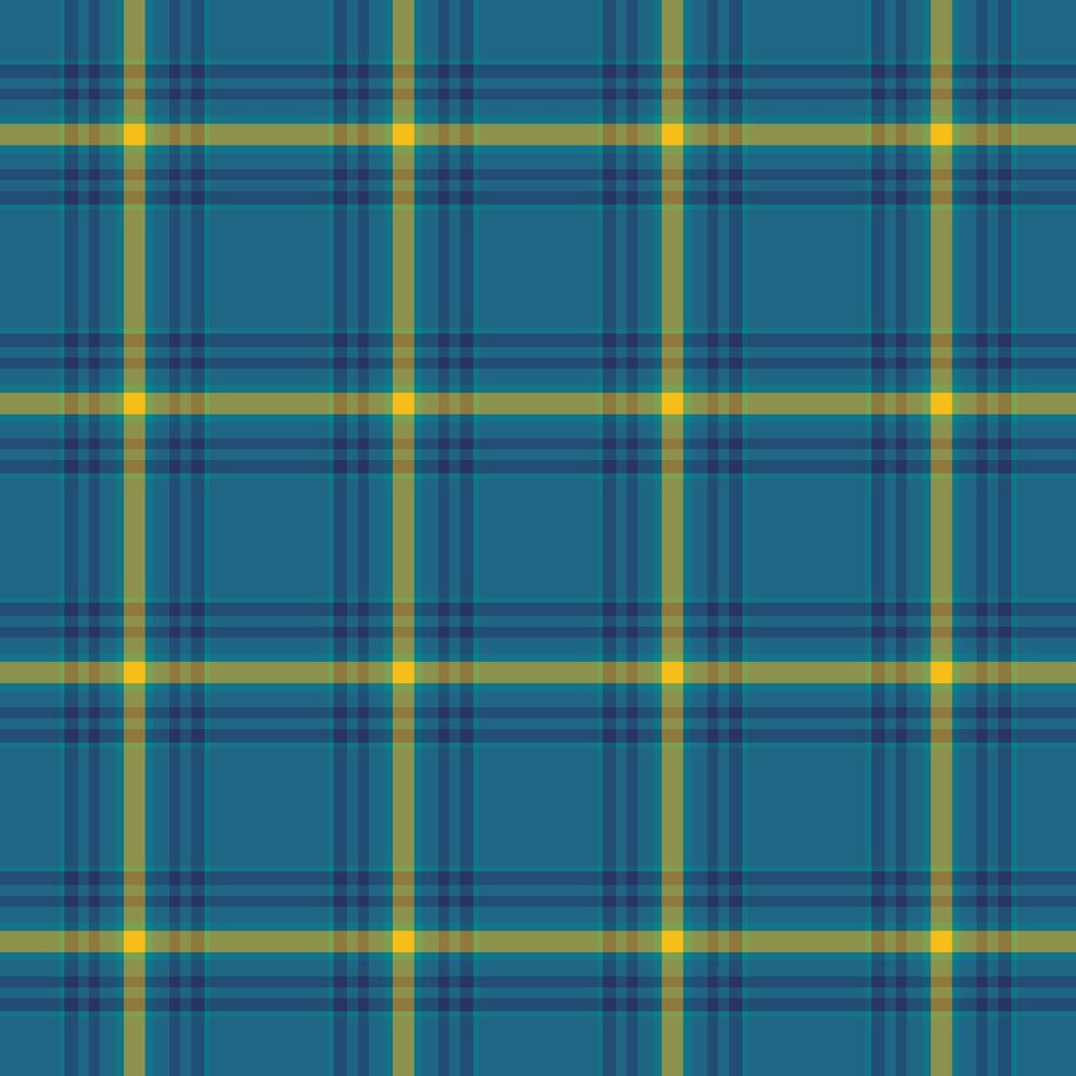 Vibrant teal and gold plaid pattern. Perfect for textile design, website backgrounds, or autumnal projects. vector