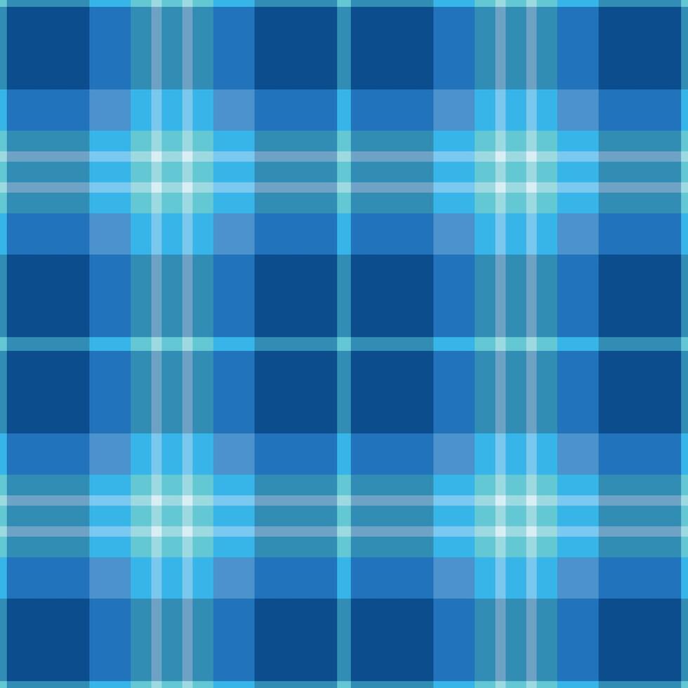 Vibrant blue plaid pattern, perfect for textile design, website backgrounds, or fashion illustrations. This seamless texture offers a fresh, modern take on a classic style. vector