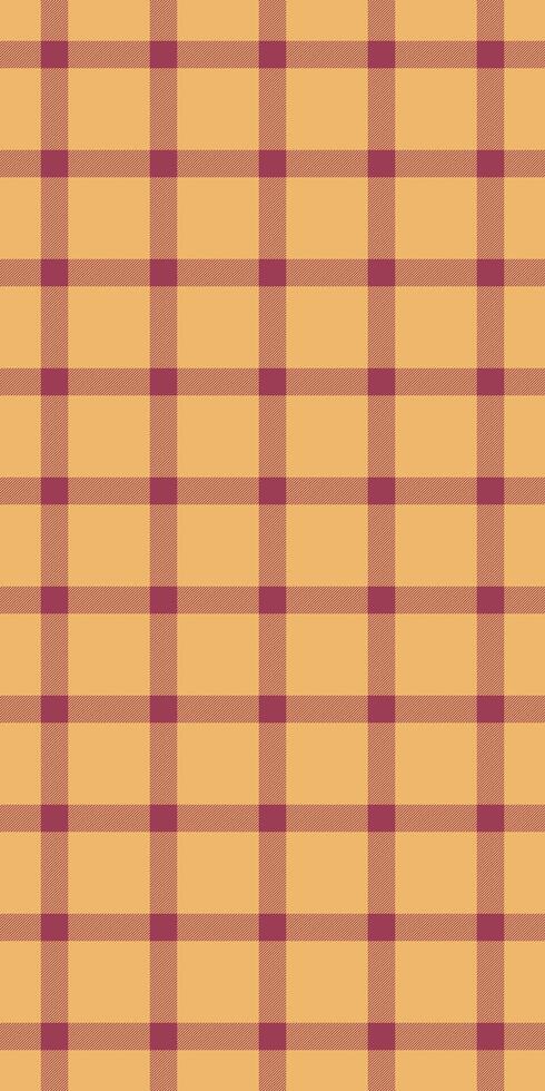 Production tartan plaid pattern, repetition textile fabric . Fit background check texture seamless in orange and red colors. vector
