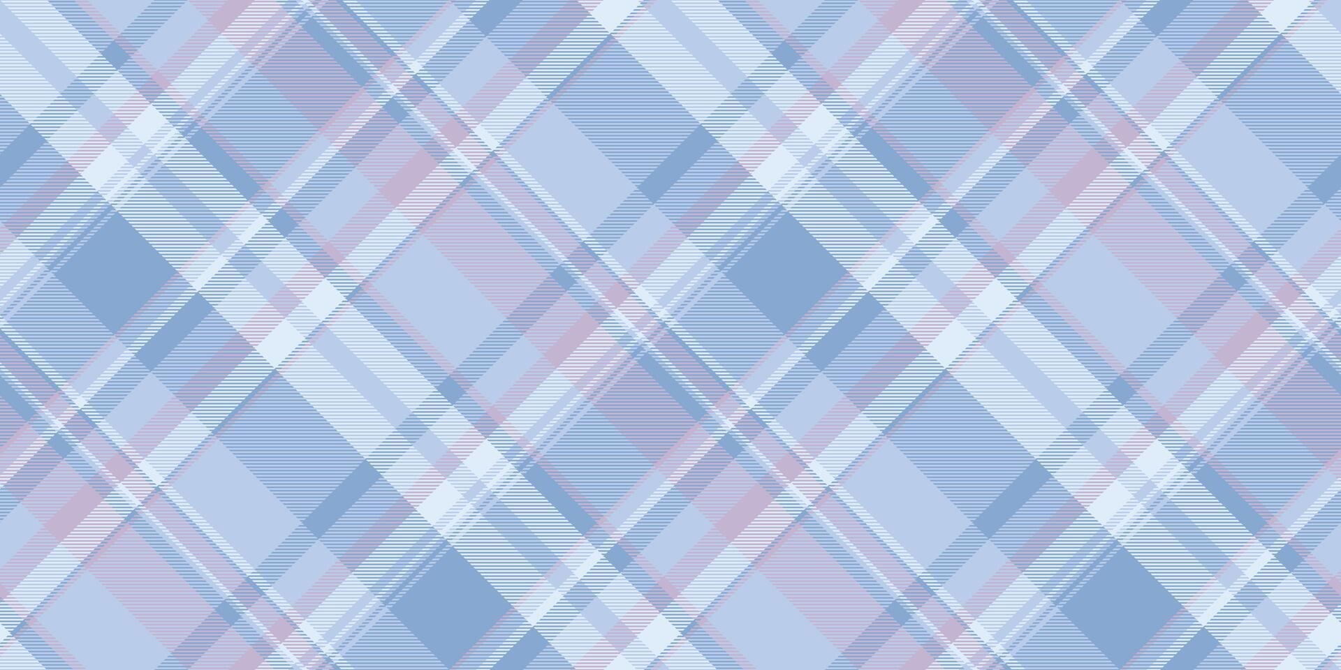 Stylish plaid pattern with pastel blues and subtle pink hues. Perfect for backgrounds, textiles, or creating a cozy, textured feel in design projects. vector