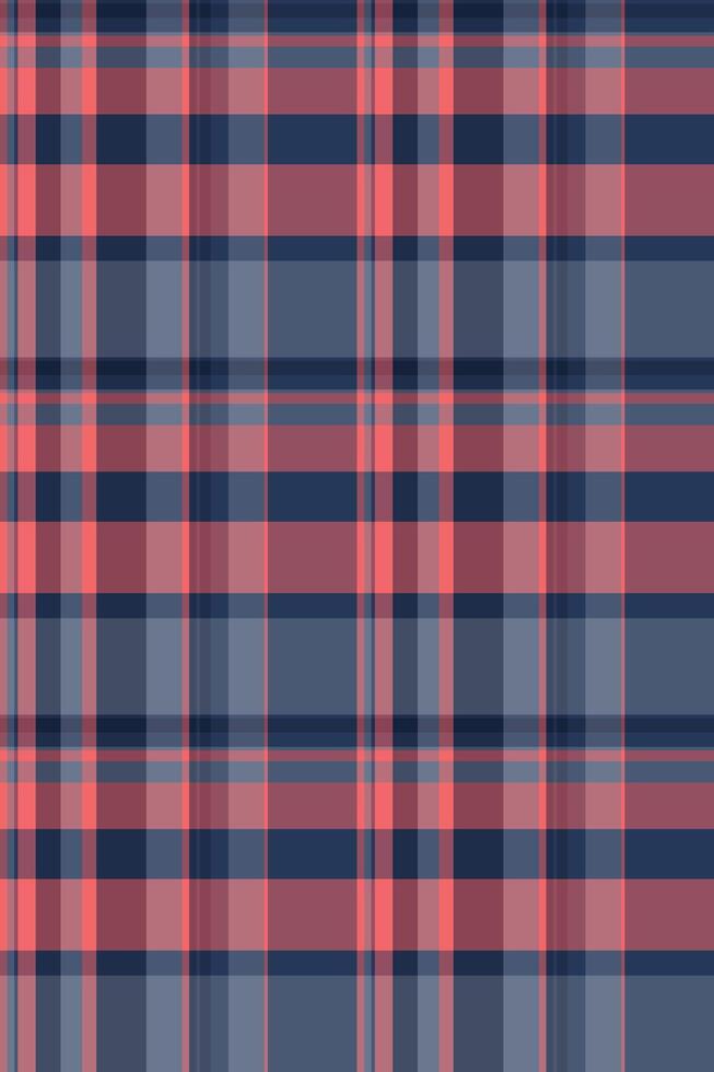 Colorful background plaid texture, bedroom seamless tartan check. Customer textile pattern fabric in red and blue colors. vector