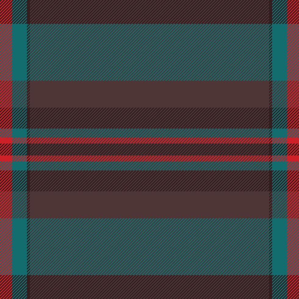 Striking teal, red, and brown plaid pattern. Perfect for textile design, apparel, or website backgrounds. The bold colors and classic design evoke a sense of warmth and tradition. vector