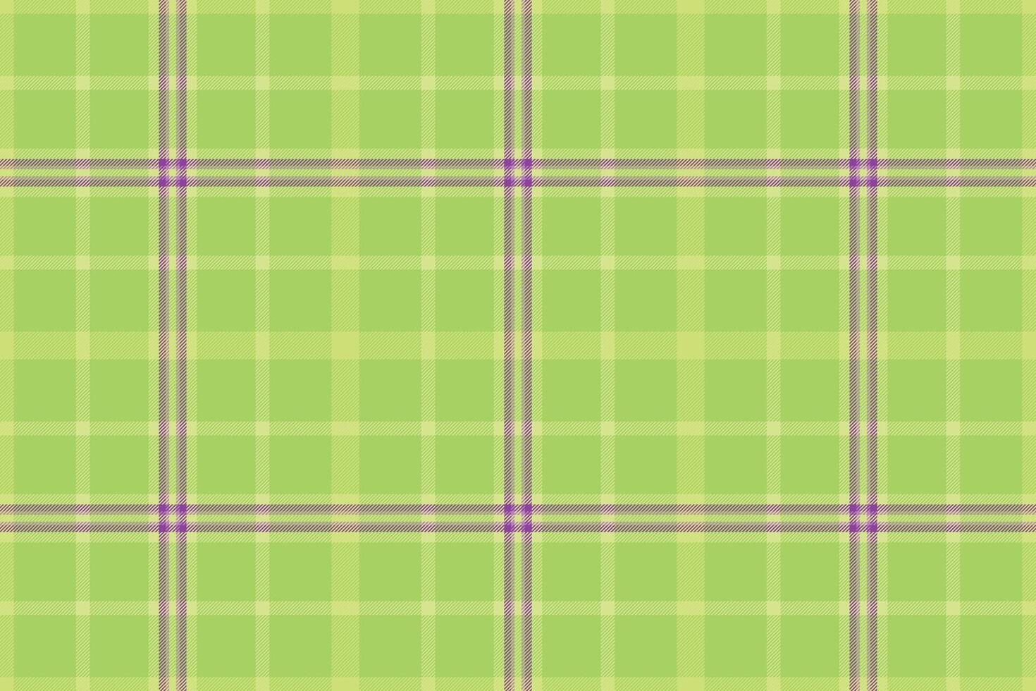Vibrant lime green and purple plaid pattern. Perfect for textile design, website backgrounds, or springthemed projects. This cheerful, geometric texture evokes feelings of freshness and energy. vector