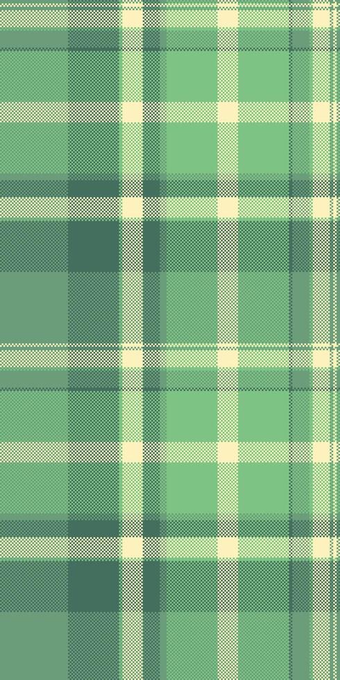 Cloth tartan background texture, many pattern fabric. Hunter textile seamless plaid check in green and mint colors. vector