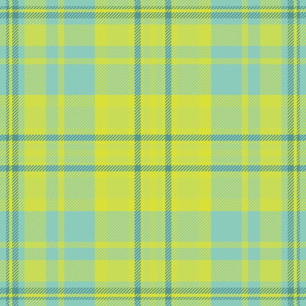 Vibrant lime green and teal plaid pattern. Perfect for textile design, website backgrounds, or fashion projects. This cheerful, seamless texture evokes feelings of freshness and summer. vector