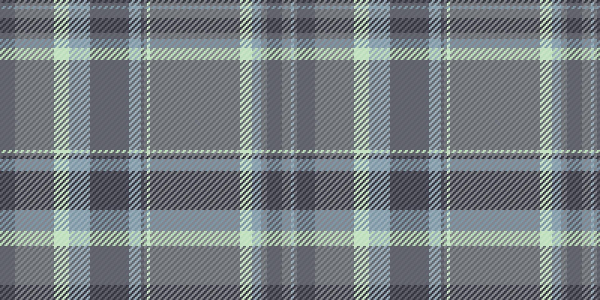 Sophisticated muted grey and pastel green plaid pattern. Ideal for textile design, fashion, website backgrounds, or any project requiring a subtle yet stylish texture. vector