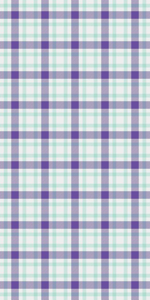 Pastel purple and mint green plaid pattern. Perfect for textile design, website backgrounds, or crafting projects. This soft, repeating texture evokes feelings of calmness and serenity. vector