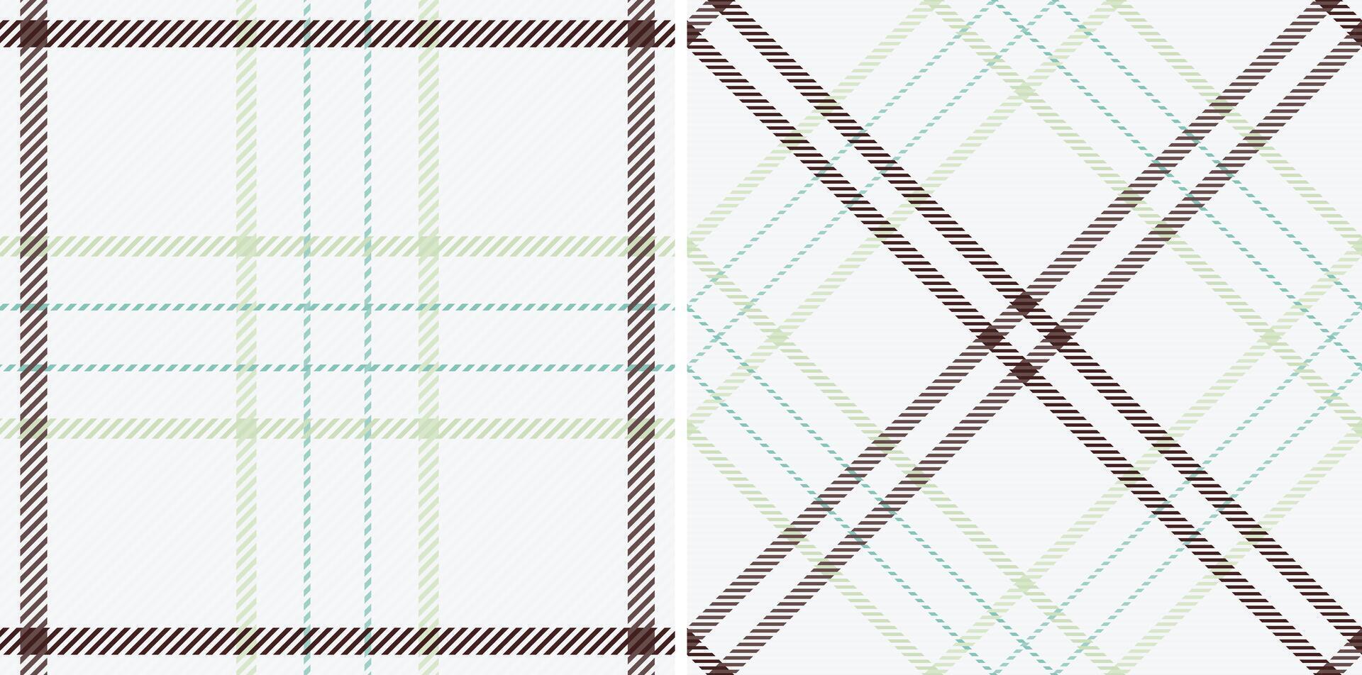 Elegant pastel plaid patterns, perfect for textile design, website backgrounds, or fashion projects. Two seamless designs offer versatile options, creating a sophisticated and calming aesthetic. vector