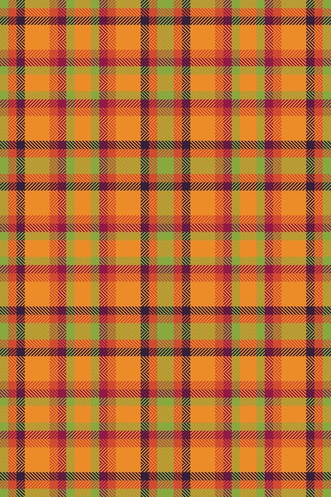 Knot pattern texture check, tape textile tartan . Fiber background seamless plaid fabric in orange and red colors. vector