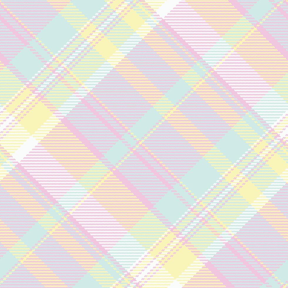 Pastel plaid pattern. A soft, colorful abstract design with a classic tartan feel. Use for backgrounds, textiles, or a spring themed creative project. vector