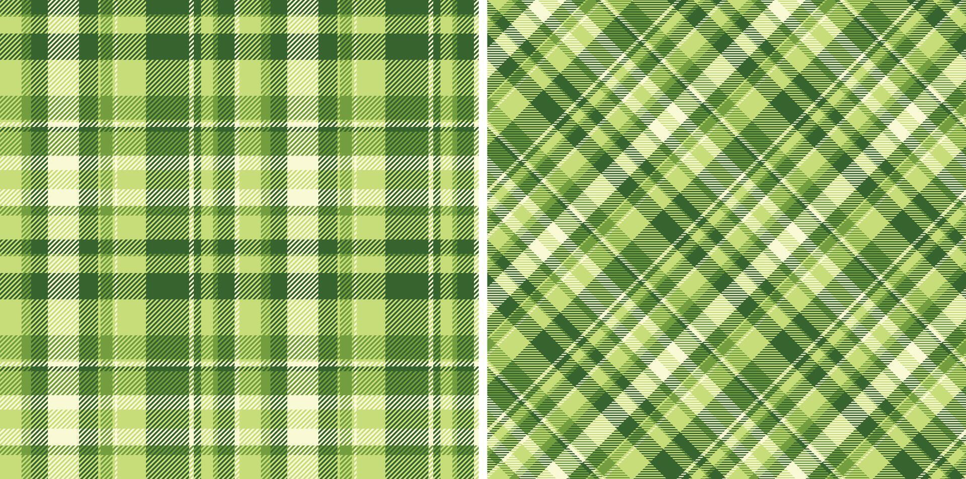 Elegant green plaid patterns. Classic textile design. Perfect for backgrounds, fabrics, or themed projects. Versatile texture, traditional style, cozy vibes. vector