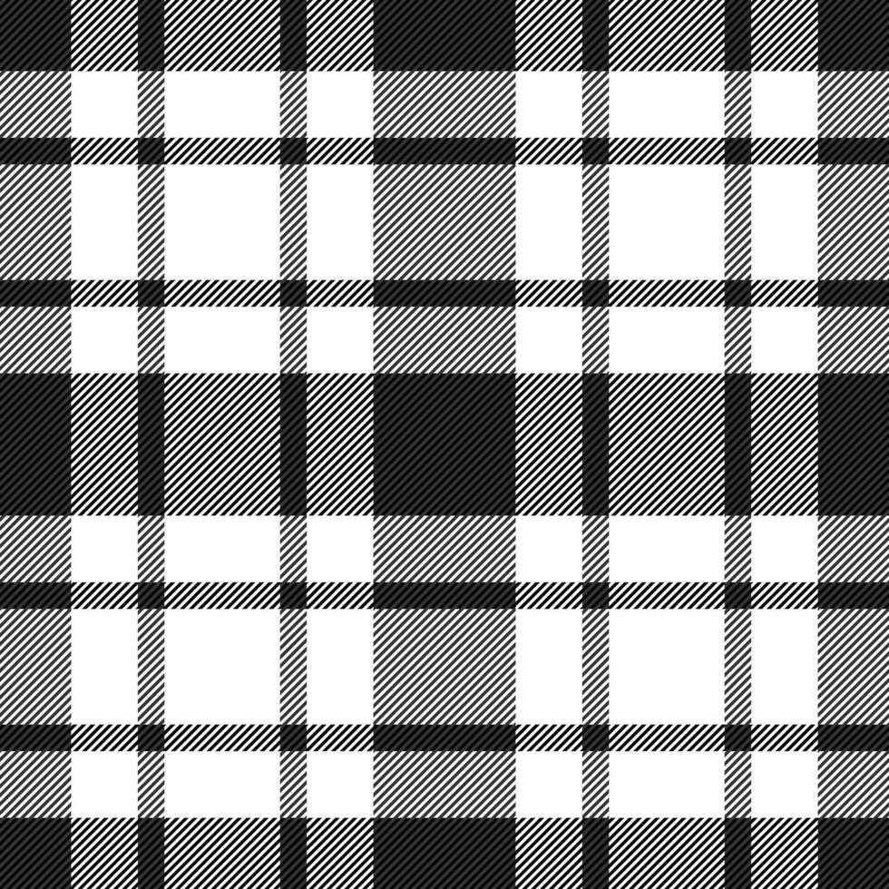 Stylish monochrome plaid pattern. Elegant black, white, and grey checks create a timeless texture perfect for textile design, website backgrounds, or fashion projects. vector