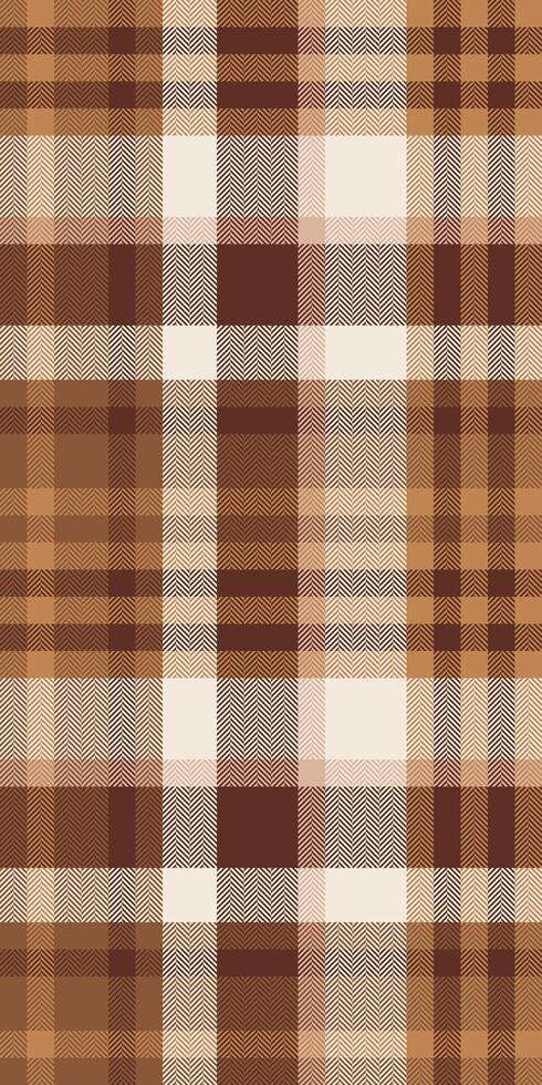Fashionable textile seamless plaid, form tartan pattern background. Curve texture check fabric in orange and light colors. vector