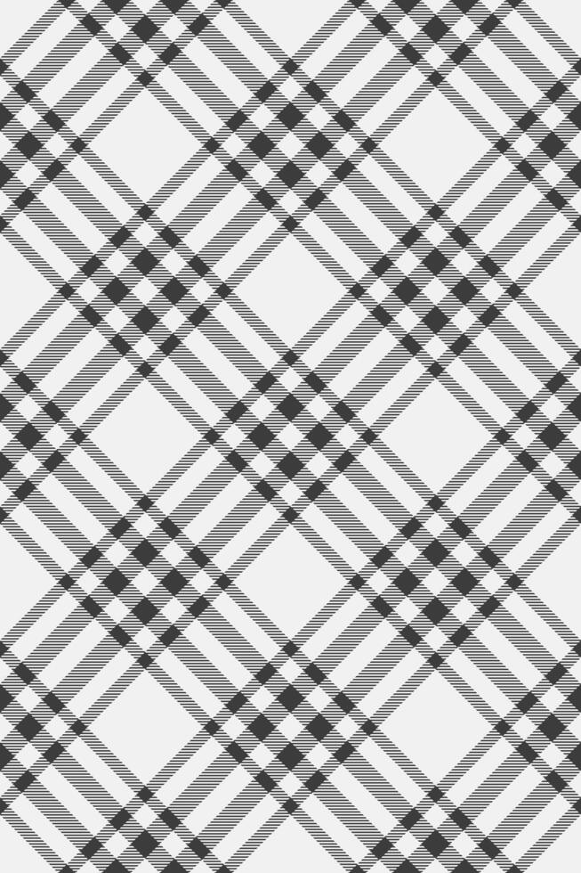 Page plaid textile, best check seamless fabric. Asymmetric texture background tartan pattern in white and grey colors. vector