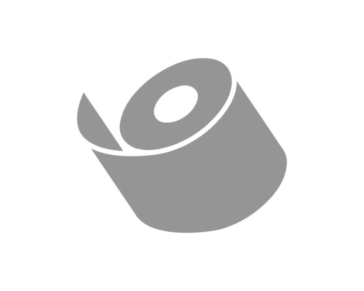 Stylish gray roll icon, perfect for minimalist designs. Represents simplicity, consumption, or the passage of time. Ideal for websites, apps, or presentations needing a clean, modern aesthetic. vector
